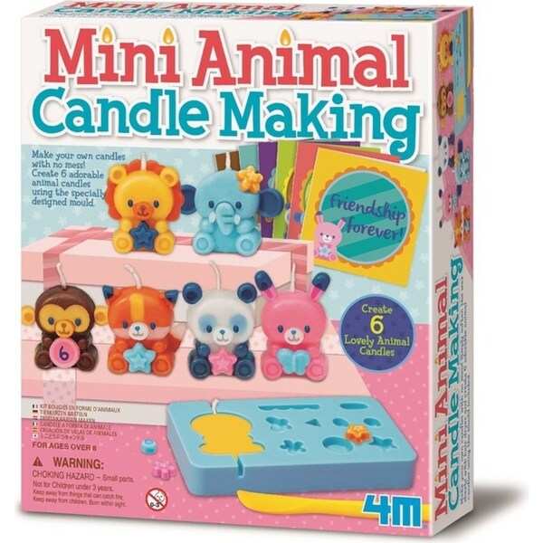 4M Creative Craft Mini Animal Candle Making Kids/Children DIY Activity Art 8y+