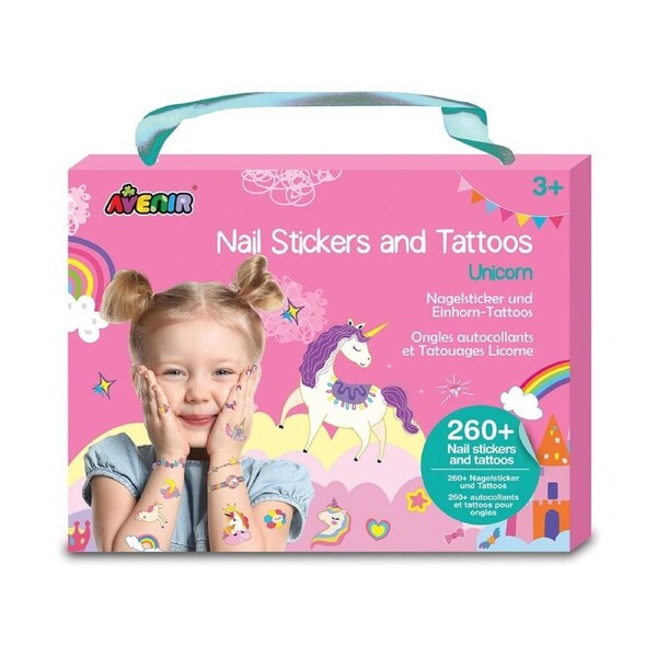 Avenir Nail Stickers & Tattoos Unicorns Decorate Style Kids/Children Art 3y+