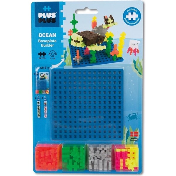 64pc Plus-Plus Ocean Baseplates Builder Platform/Structure Kids Creative Toy 5y+