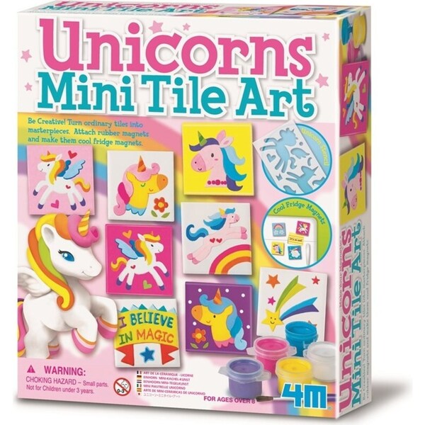 4M Creative Craft Unicorns Mini Tile Activity DIY Art/Craft Kids/Children 8y+