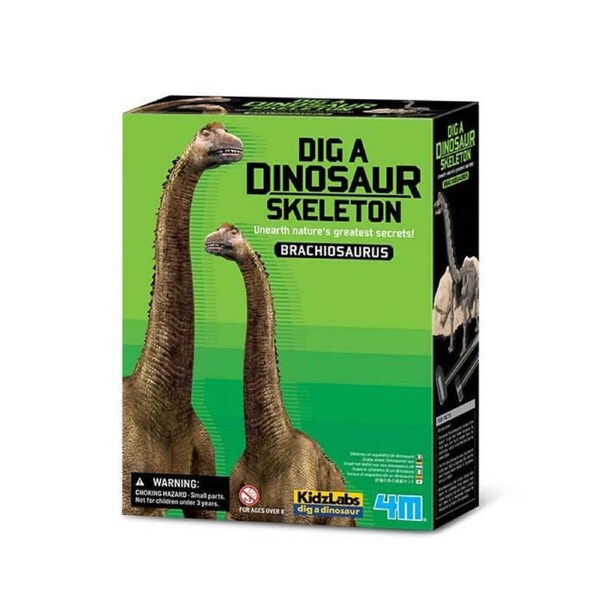 4M KidzLabs Dig a Dinosaur Brachiosaurus Hidden Bones Kids Learning Toy 8y+