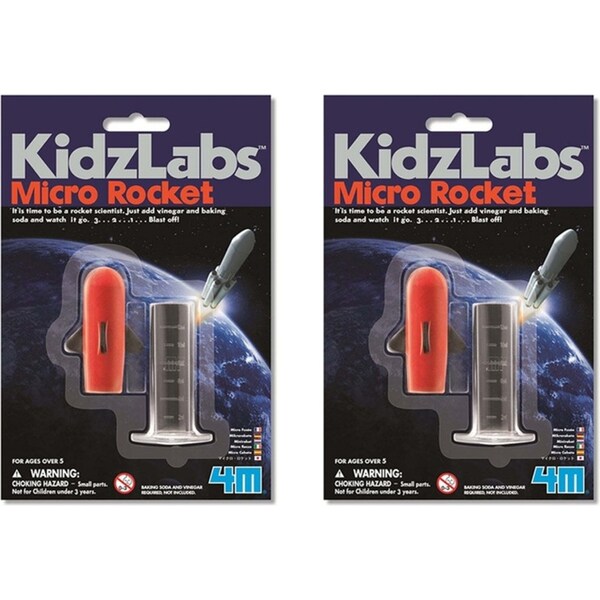 2x 4M KidzLabs Micro Rocket Educational Kids/Toddler Learning Activity Toy 5y+