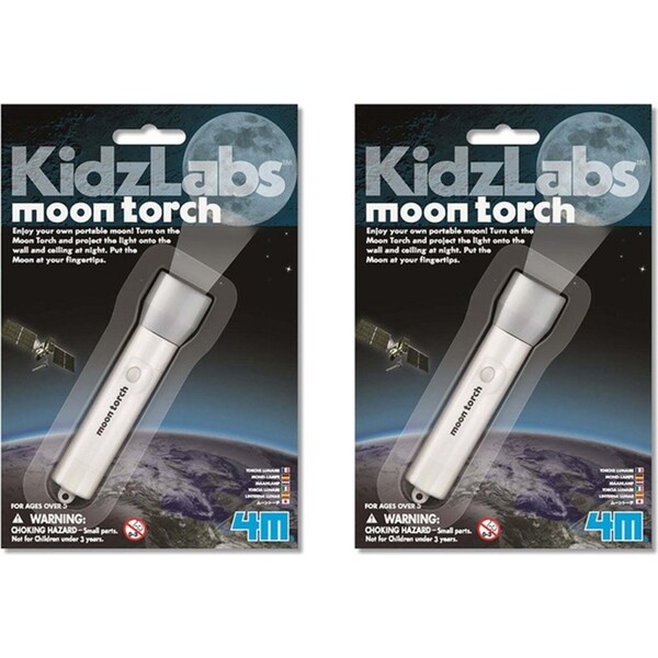 2x 4M KidzLabs Moon Torch Educational Kids/Toddler Fun Learning Activity Toy 5y+