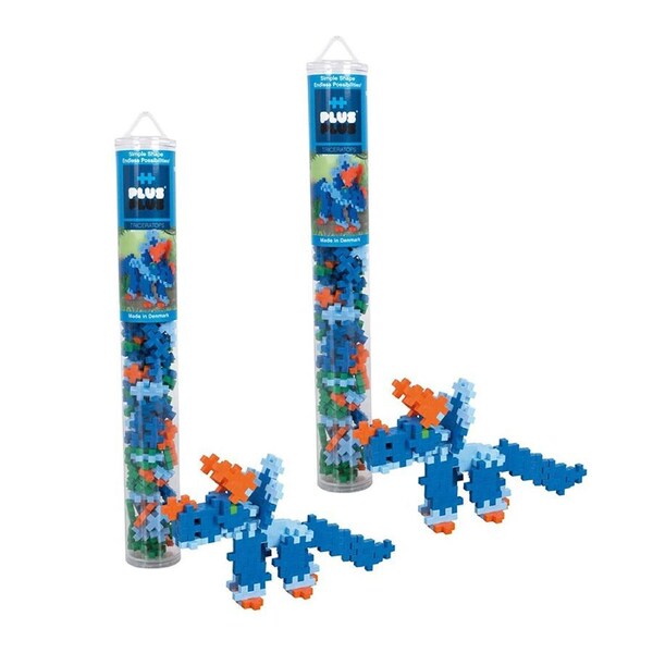 2x 100pc Plus-Plus Triceratops Tube Creativity Puzzle Kids/Toddler Fun Toy 5y+
