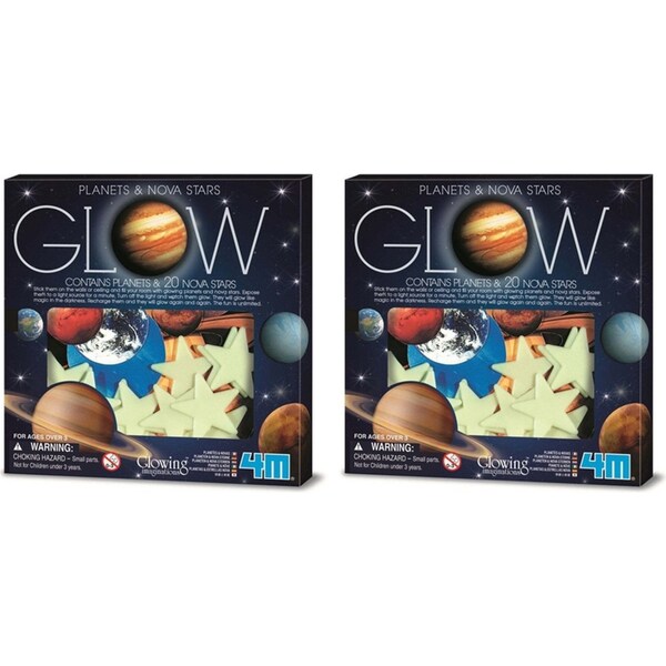 2x 4M Glow Planets and Nova Stars Box Set Bedroom Decor Kids/Toddler Toy 3y+