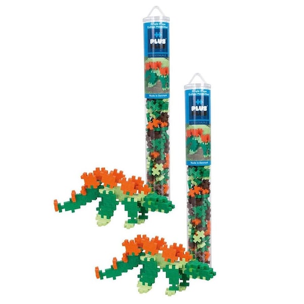 2x 100pc Plus-Plus Stegosaurus Tube Creativity Puzzle Kids/Toddler Fun Toy 5y+