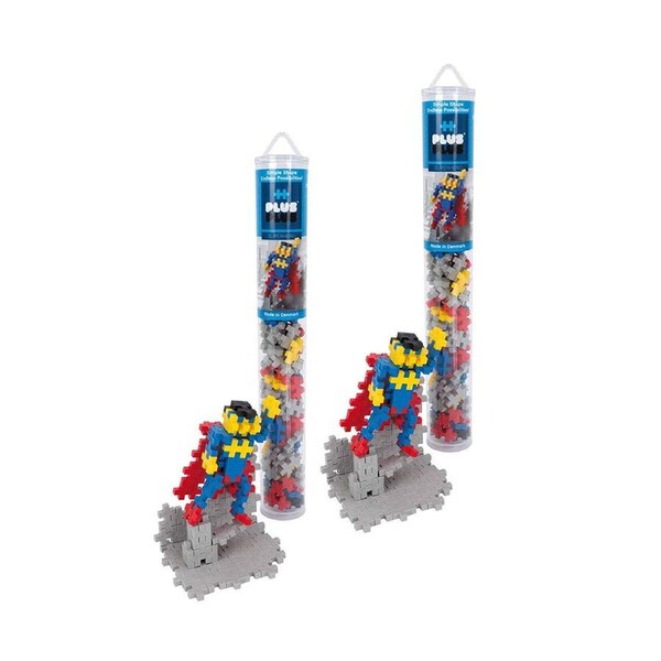 2x 100pc Plus-Plus Superhero Tube Creativity Puzzle Kids/Toddler Fun Toy 5y+