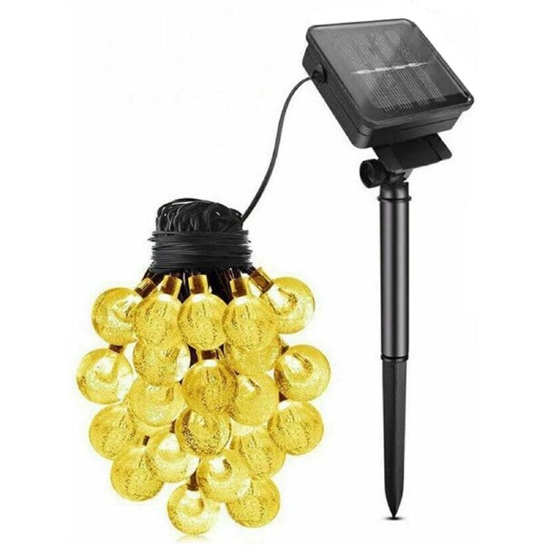 Solar 100LED 12m Globe String Lights Fairy Outdoor Festoon Party Garden Deco Set