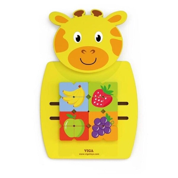 Viga Wooden Wall Game Mosaic Fruits Giraffe - Educational, Motor skills, Activities Toy
