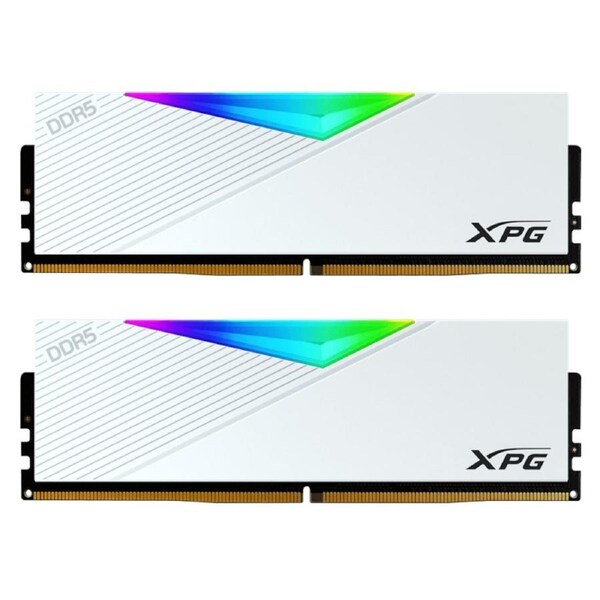 Adata XPG 32GB 2x16GB LANCER RGB DDR5 6400Mhz DRAM MODULE Desktop Memory White [AX5U6400C3216G-DCLARWH]