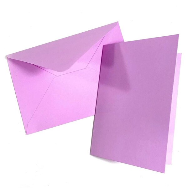 Blank Cards & Envelopes A6 Set - Lilac (12 Pack)