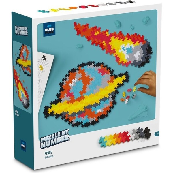 500pc Plus-Plus Puzzle by Number Space Build/Create Kids Creative Fun Toy 5y+