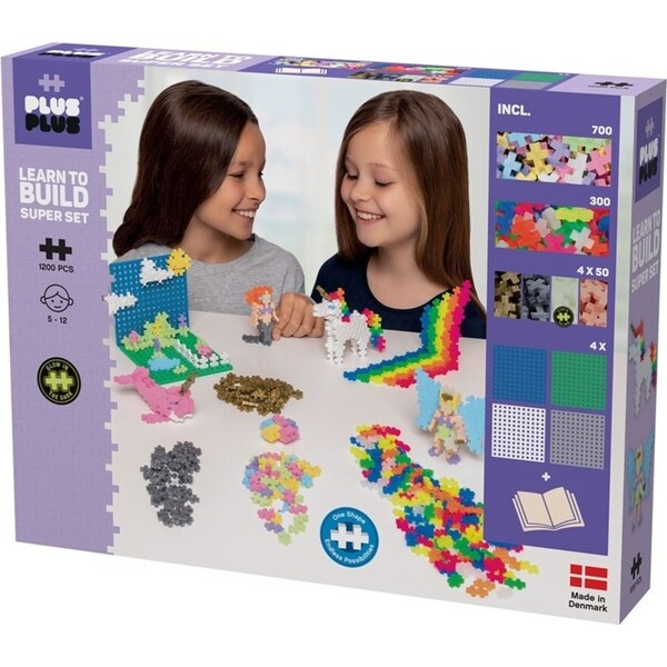 Plus-Plus Pastel Learn to build Super Set Puzzle Kids/Toddler Activity Toy 5y+