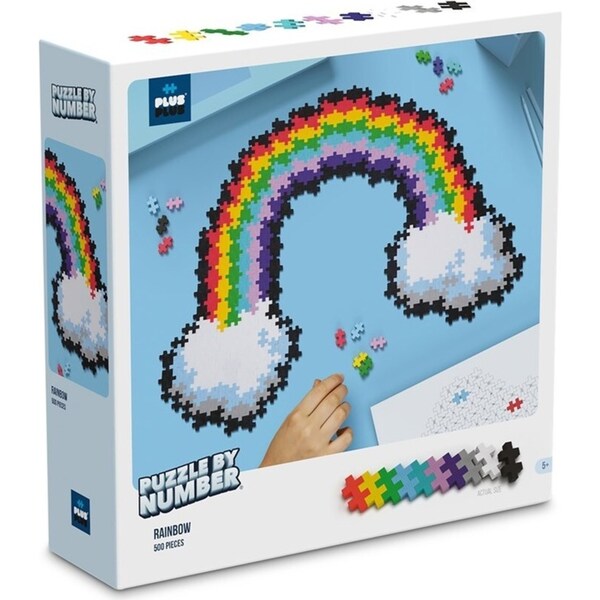 500pc Plus-Plus Puzzle by Number Rainbow Build/Create Kids Creative Fun Toy 5y+