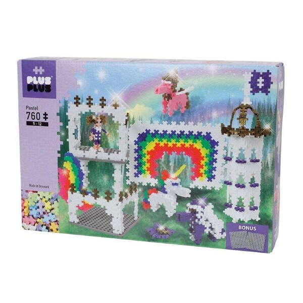 760pc Plus Plus Pastel Rainbow Castle Craft Puzzle Kids/Toddler Activity Toy 5y+