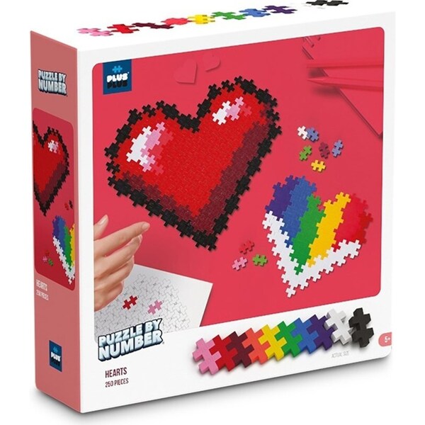 250pc Plus-Plus Puzzle by Number Hearts Build/Create Kids Creative Fun Toy 5y+