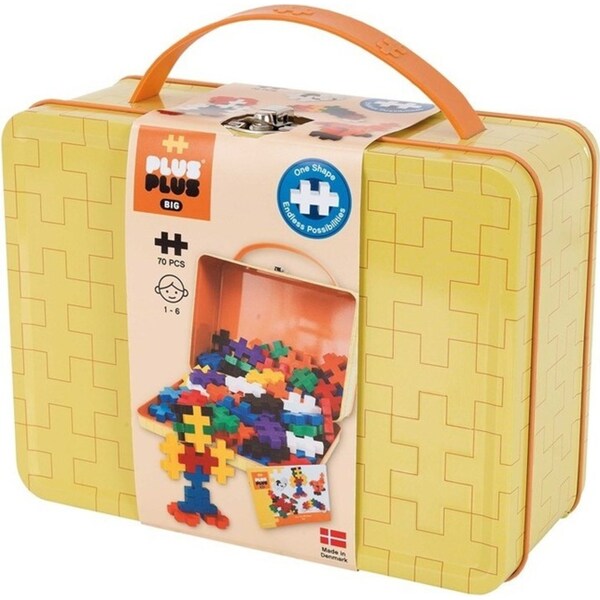 Plus Plus BIG Metal Suitcase Basic Kids/Toddler Art/Craft Fun Activity Toy 5y+