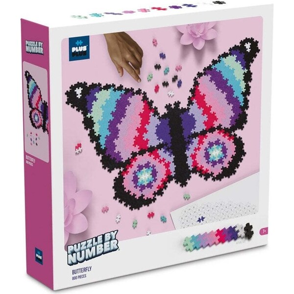 800pc Plus-Plus Puzzle by Number Butterfly Build/Create Kids Creative Toy 7y+
