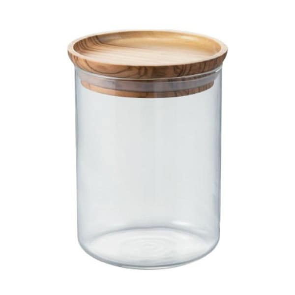 Simply Glass and Olive Wood Canister