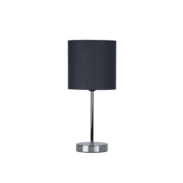 ZOLA TABLE LAMP Chrome Base with Grey Shade