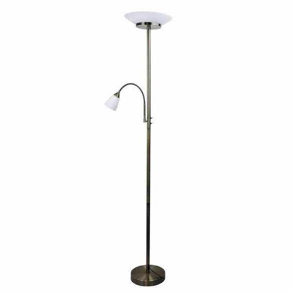 SIENA Mother and Child LED Floor Lamp Antique Brass