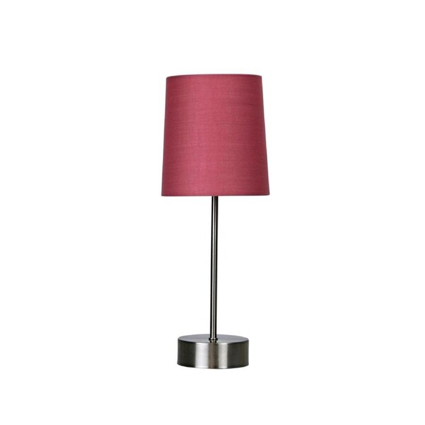 Lancet ON-OFF Touch Lamp Pink Shade
