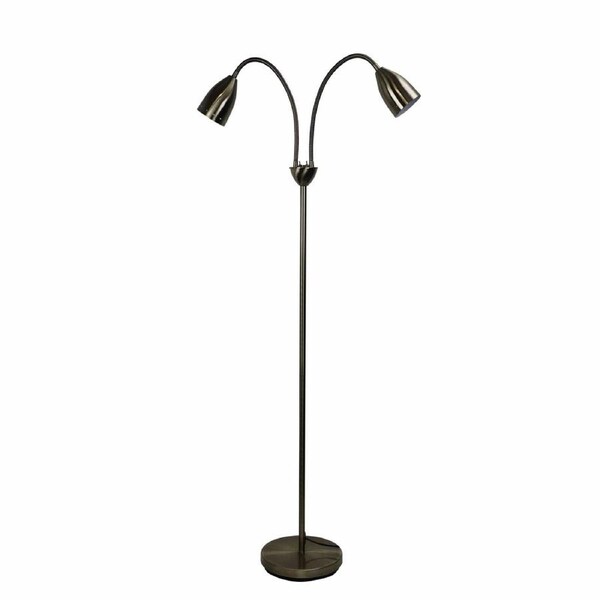 STAN Twin Flexible Neck Lamp Antique Brass