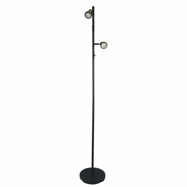 DAXAM LED Twin Adjustable Floor Lamp Black
