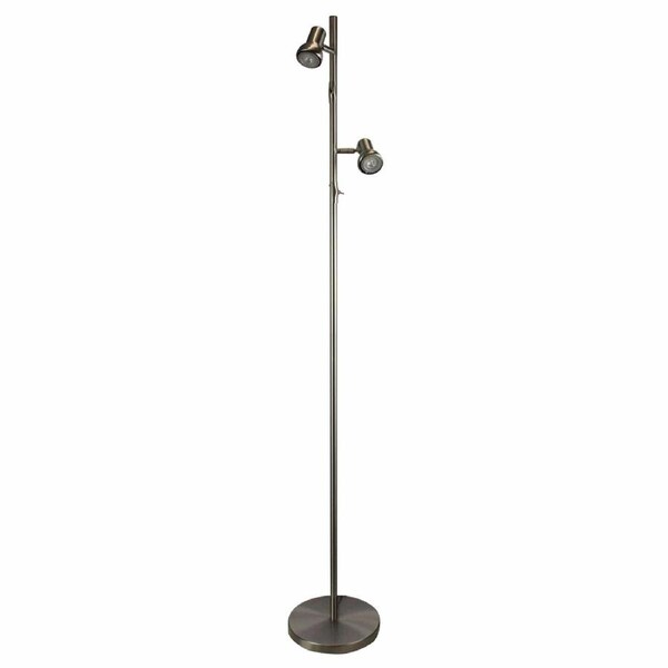 DAXAM LED Twin Adjustable Floor Lamp Antique Brass