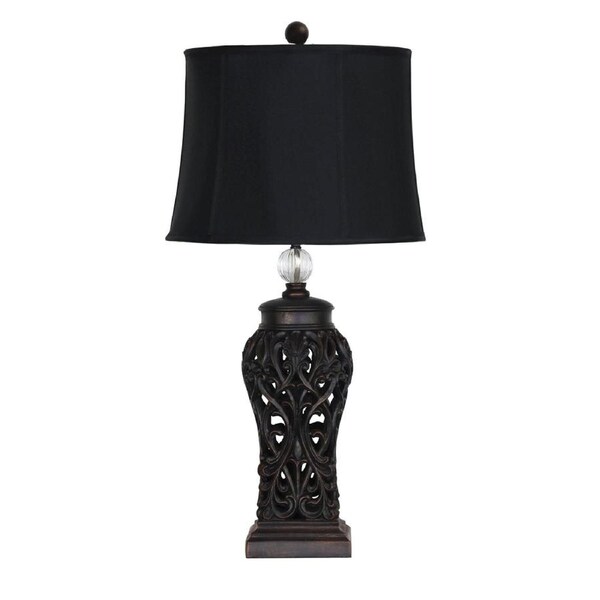 DORNE Classic Antique Cut Lamp with Harp Shade