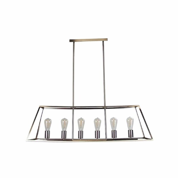 SOUTHPORT.100 6 Light Urban Retro Pendant Brushed Chrome