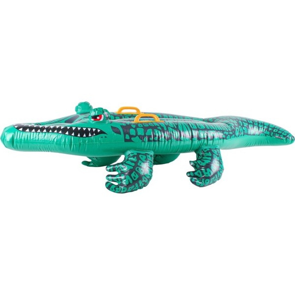 Airtime 143x48cm Inflatable Crocodile w/ Handles Pool/Beach Floating Toy Green