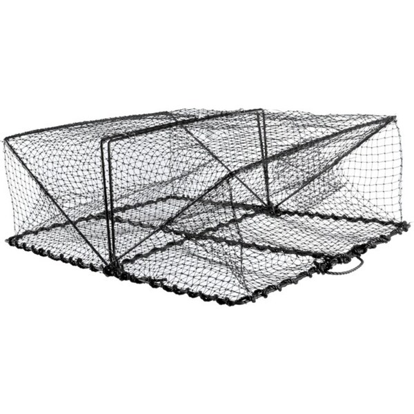 Fishteck Rectangular 58x40cm Yabbie Trap Storage Fishing Container Basket Black