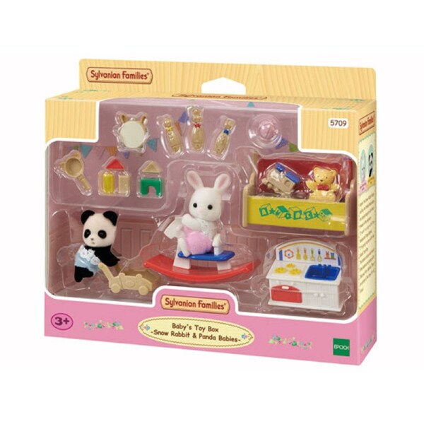Sylvanian Families - Baby's Toy Box - Snow Rabbit & Panda Babies