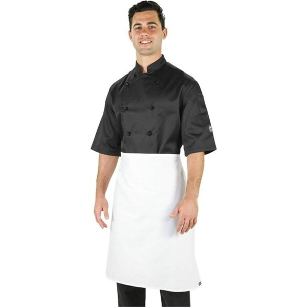 Pro Chef 3/4 Waist Apron - White - No Pocket (86cm x 70cm)