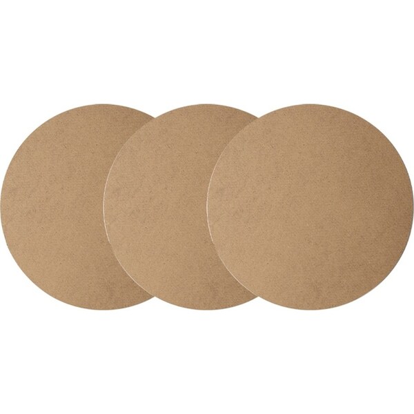 25PK Boyle Craft 25cm MDF Round Placemat Table Display Home/Dining Decor Natural
