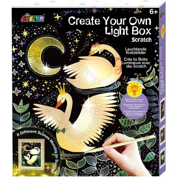 Avenir Scratch Swan Kids/Children Light Box Art/Craft Fun Activity Decor 6y+