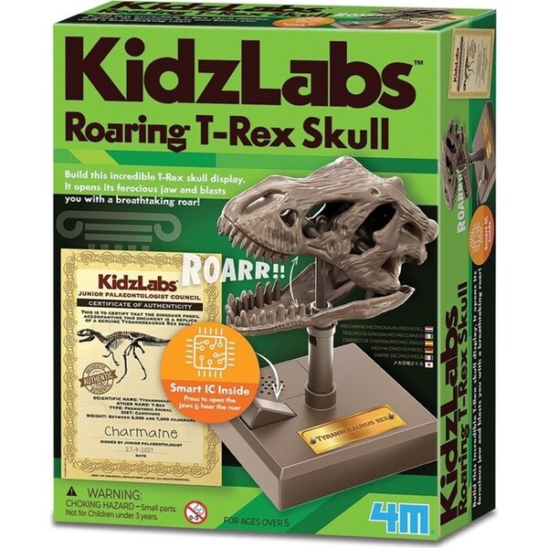 4M KidzLabs Roaring T-Rex Skull Educational Kids/Toddler Fun Activity Toy 5y+
