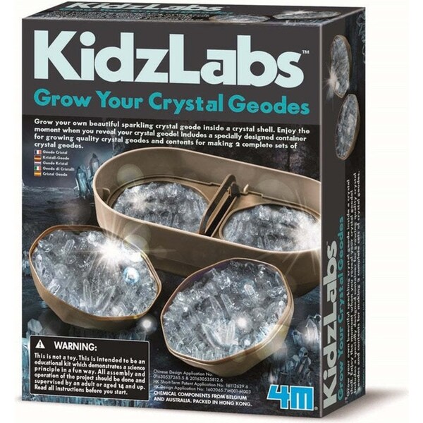 4M Crystal Geode Growing Kit Educational Kids Art/Craft Fun Activity Toy 10y+