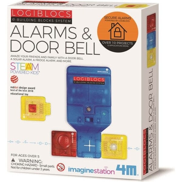 4M Logiblocs Alarms and Door Bell Fun Educational Kids/Toddler Activity Toy 5y+