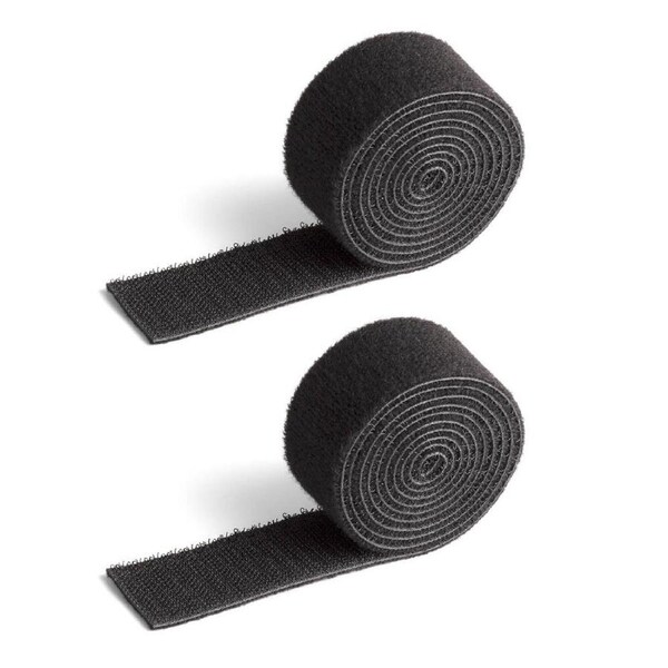2x Durable Cavoline 3cm Self-Grip Cable Tape Adhesive Fastener Organiser Black