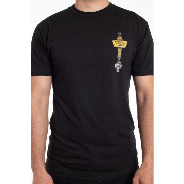 Vans Mens Off The Wall Tavern Cotton Short Sleeve Tee T-shirt - Black S