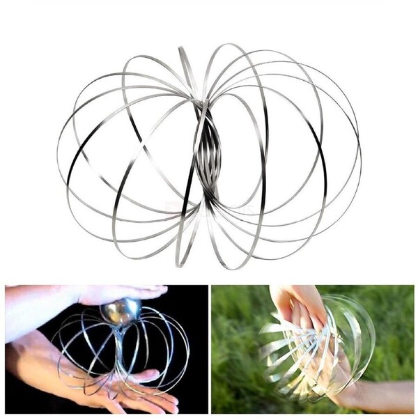 toroflux Flow Ring Arm Slinky magic bracelet Arm Slinky Spinner Rings Kinetic Spring Toy Magic Rings Bracelet