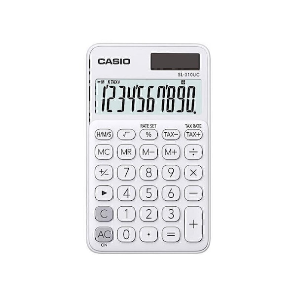 Casio SL310UCWE-BP Simple 10 Digit Tax & Large Display Calculator