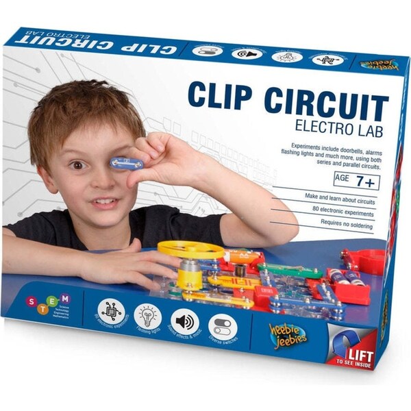 Heebie Jeebies Clip Electric Circuit Electrolab Children's Science Toy Set 7+