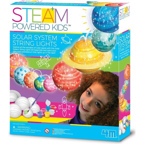 4M Steam Powered Girls Solar System String Lights Fun Educational Kids Toy 5y+