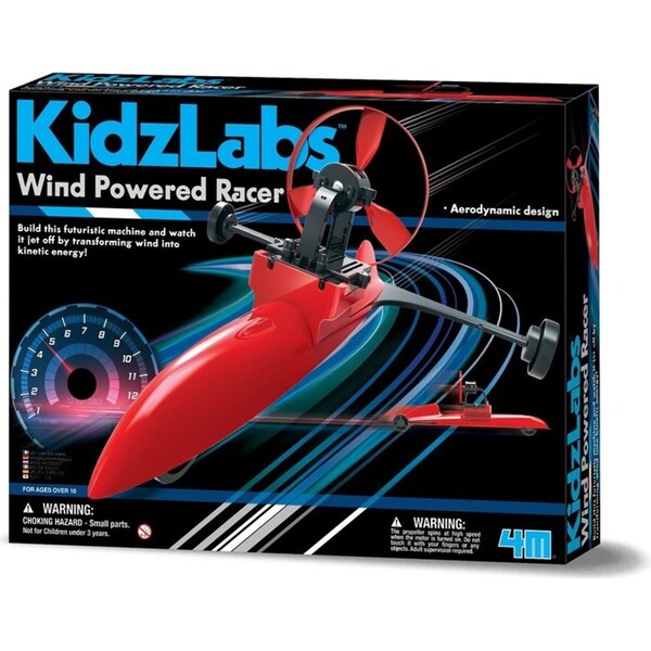 4M Kidzlabs Wind Powered Racer Educational Kids/Toddler Fun Activity Toy 8y+