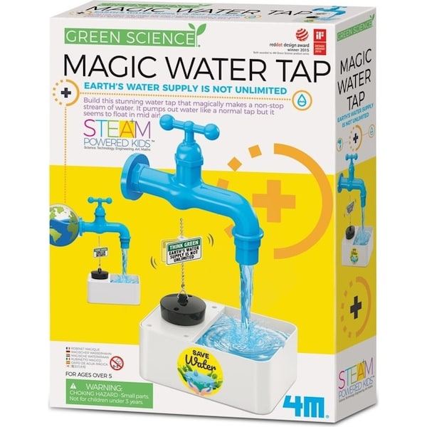 4M Green Science Magic Water Tap Educational Kids/Toddler Fun Activity Toy 5y+