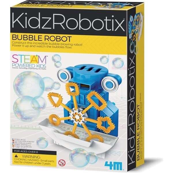 4M KidzRobotix Bubble Blowing Robot Machine DIY Build Kids Learning Toy 8y+