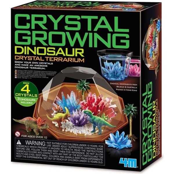 4M Crystal Growing Dinosaur Crystal Terrarium Educational Kids Art/Craft 10y+